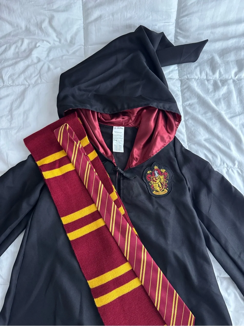 Gryffindor Robe Costume with Scarf and Tie - Size 10-12